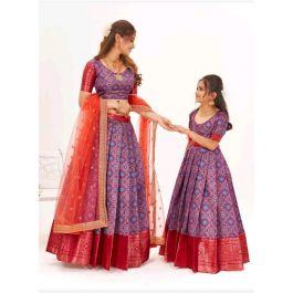 Lehenga for mother and deals daughter