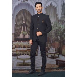Jodhpuri hotsell blazer black