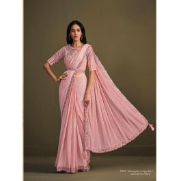 Shade of the peach One Minute Readymade Saree