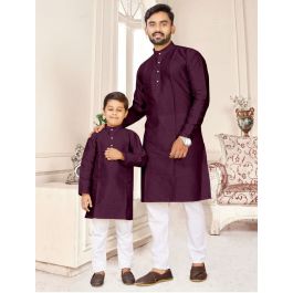 Baap Beta Kurta Pajama Set For Diwali Father Son Matching Dresses