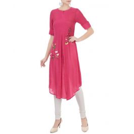 Pink Kurti With Leggings