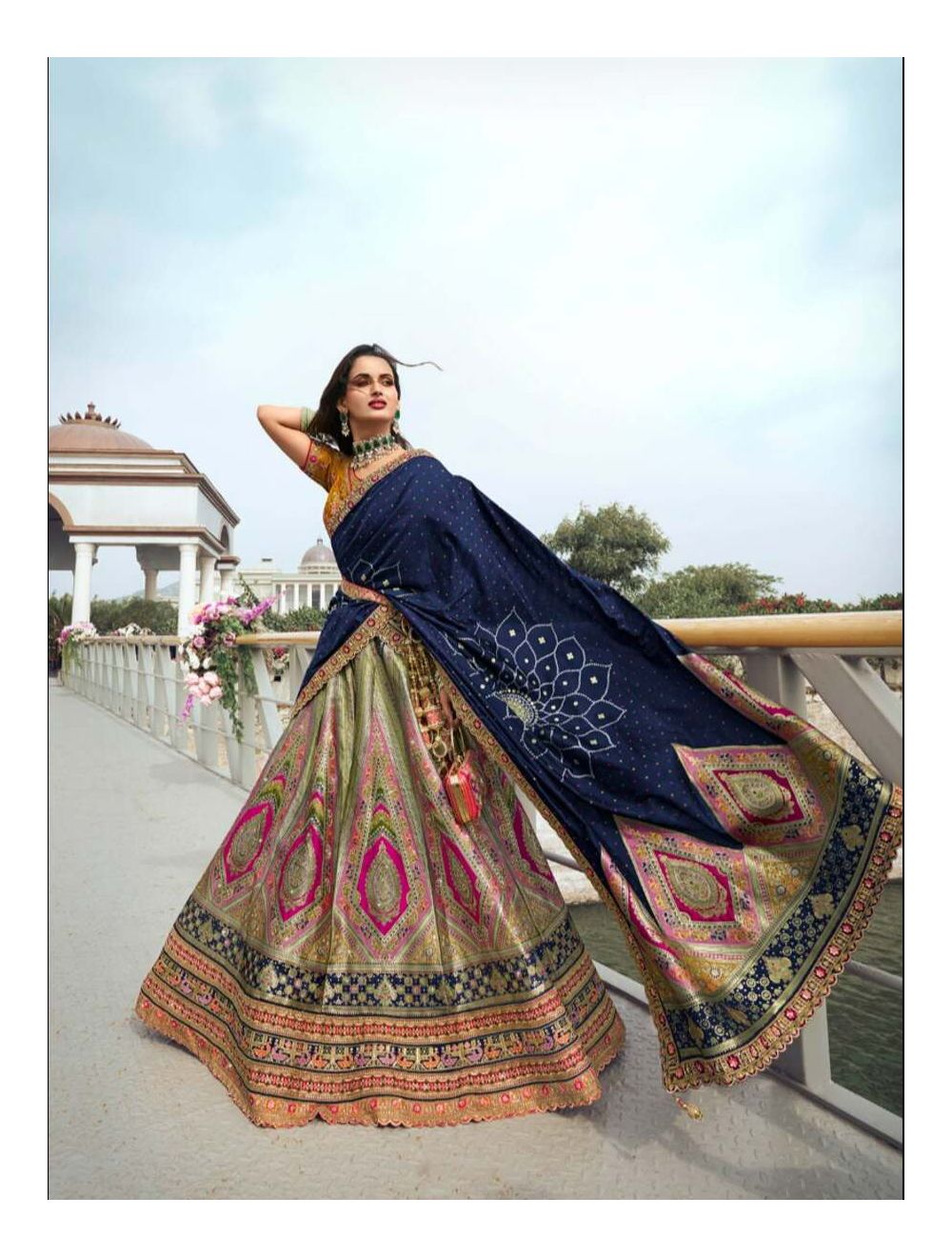 Silk lehenga for wedding cheap