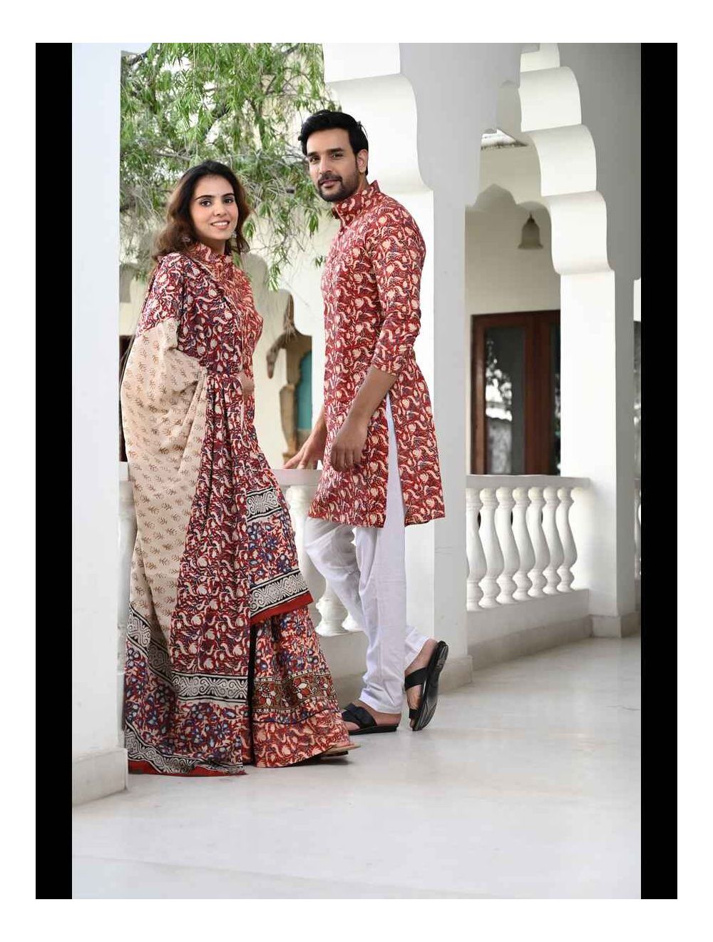 Lehenga and Kurta Matching Dress For Couple On Rutbaa