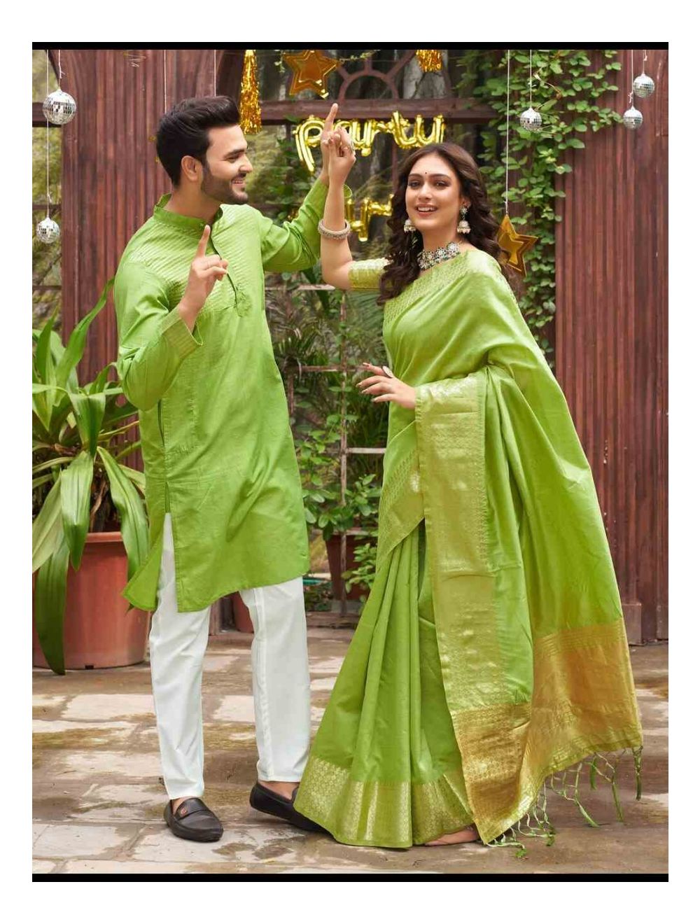 Saree made dress on sale