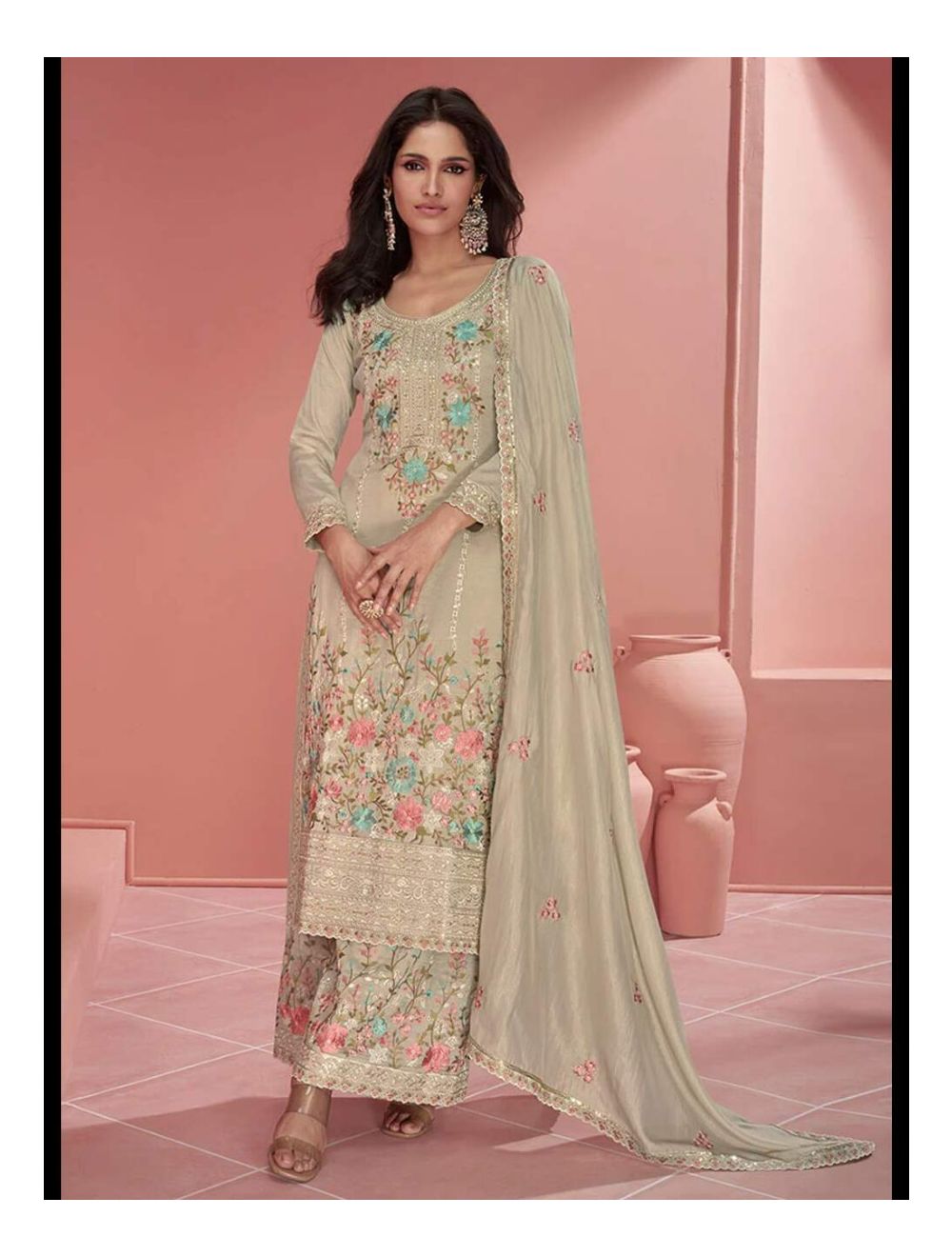 Floral palazzo suits store