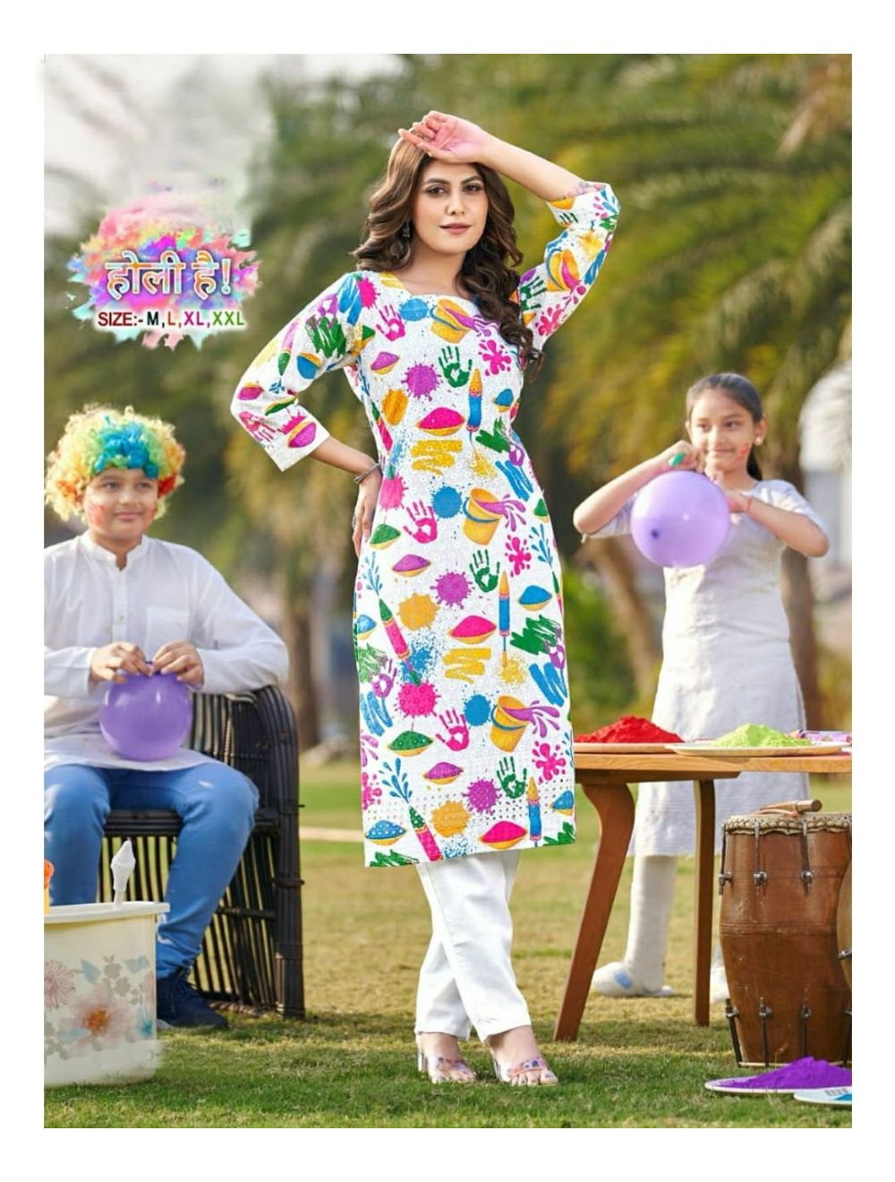 Nayra cut cotton long Kurti top in Multi Colour Bandhani print – Dulhan  Exclusives