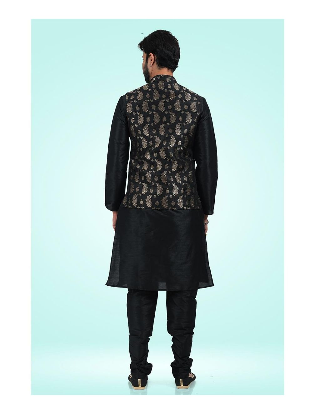 Kurta Pyjama Online Buy Black kurta pajama with jacket