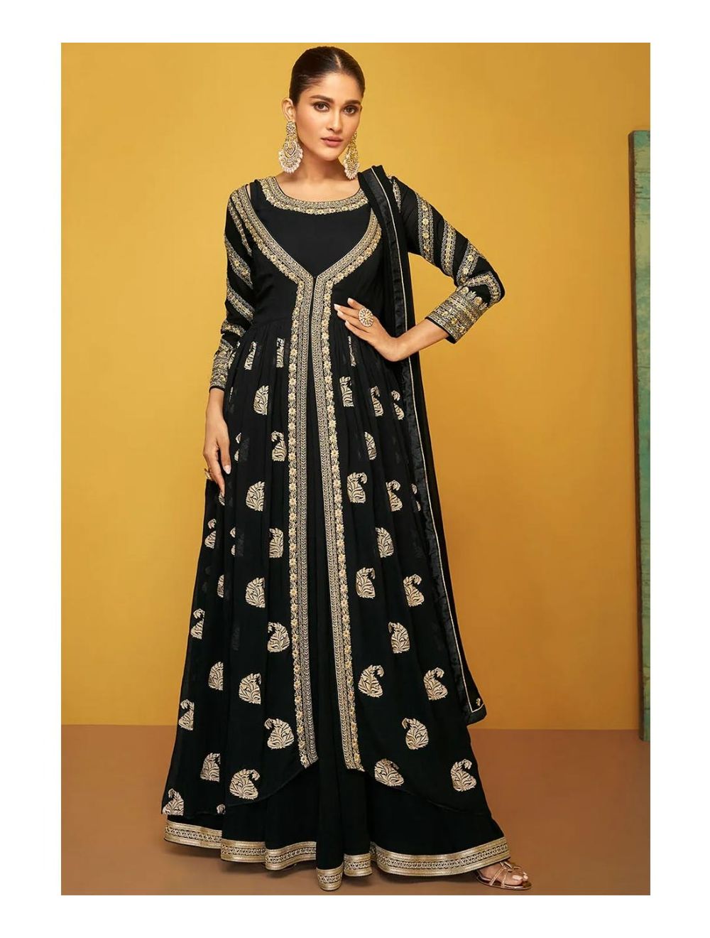 Black Colour New Designer Festive Wear Fancy Indo Western Mens Latest  Collection KS 1148 - The Ethnic World