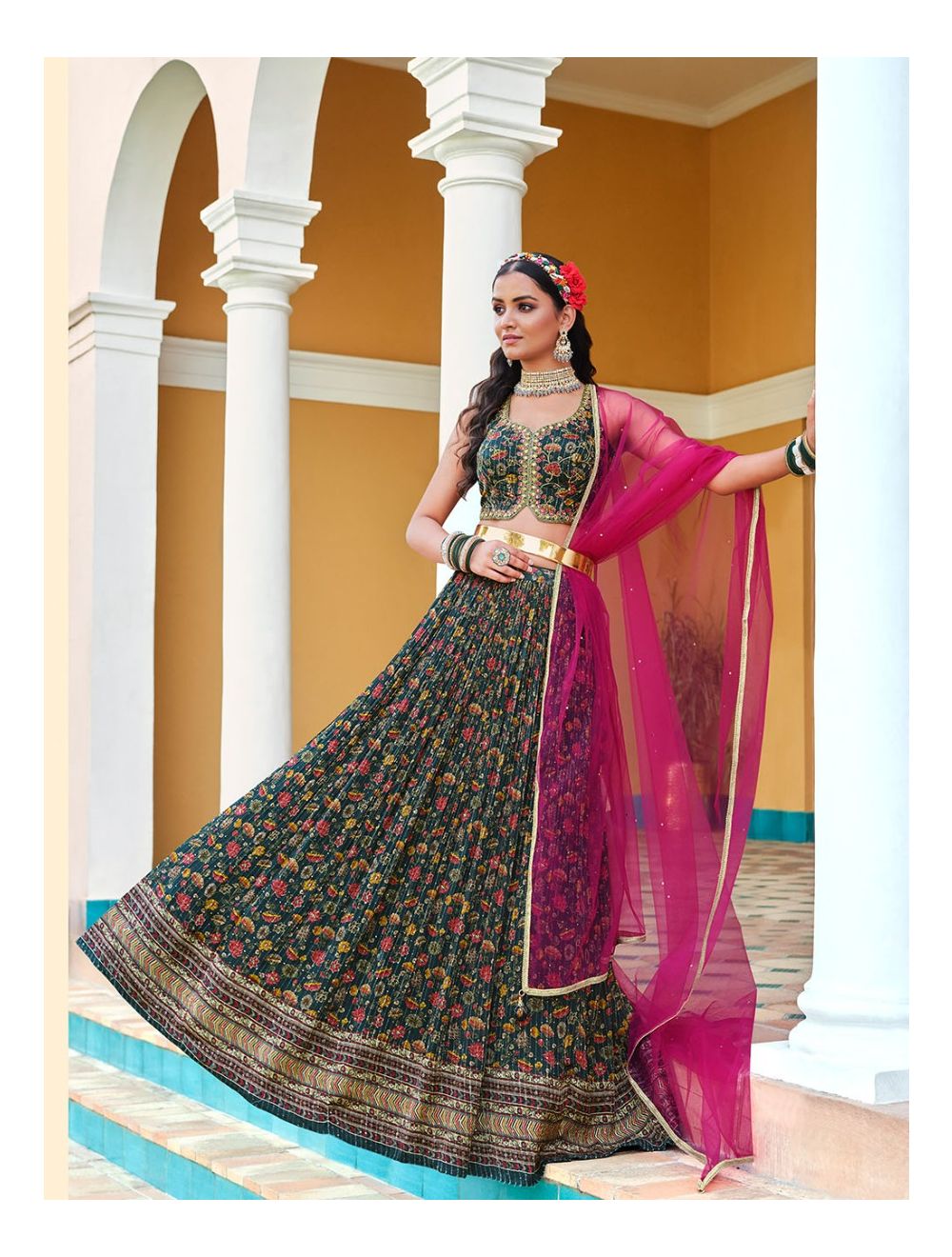 Love for Lucknowi | Simple lehenga, Lehenga designs simple, Indian outfits  lehenga