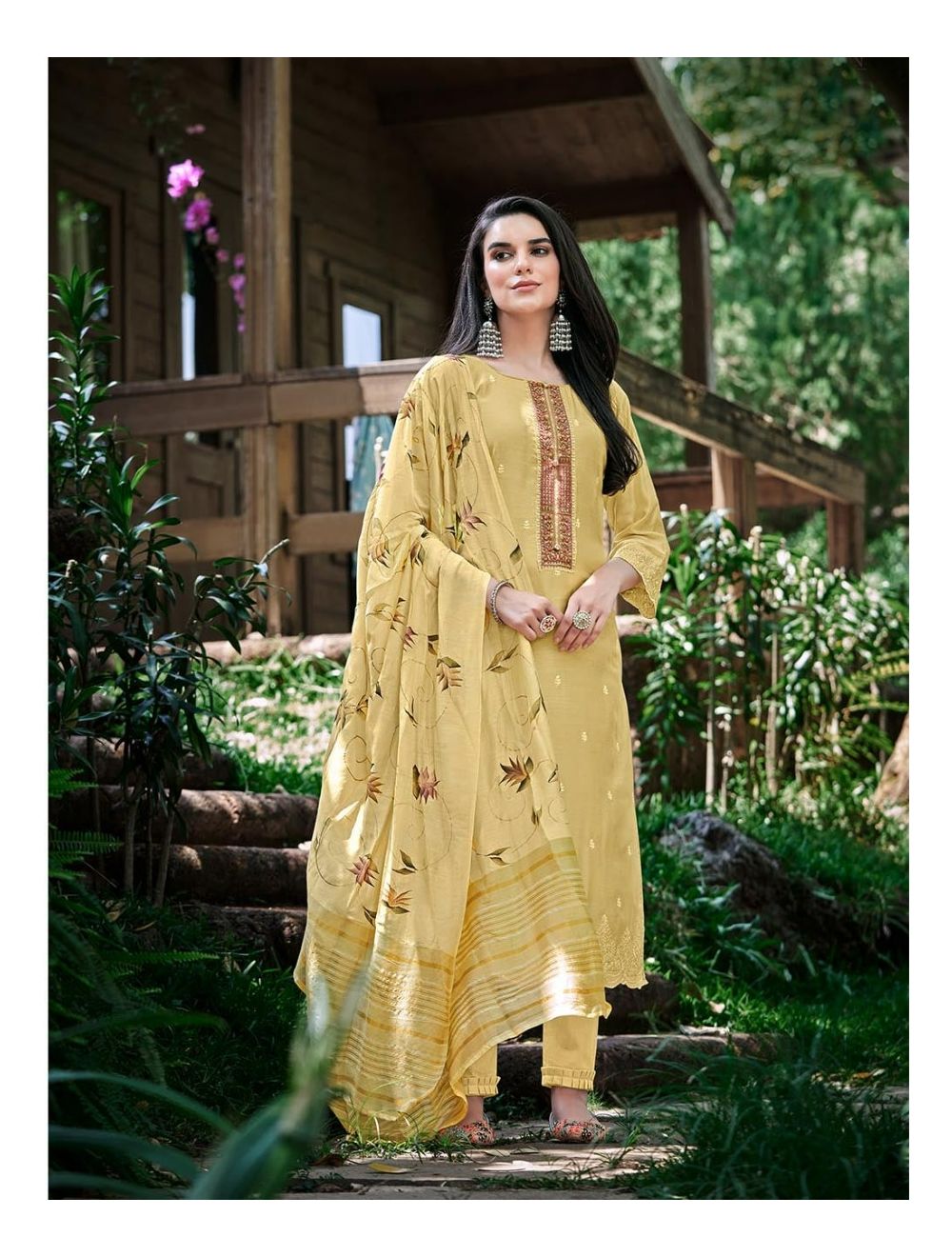 Chanderi Silk Kurti Wholesale Catalogs | Aarvee Creation | Wholesaler of  Kurtis, Dress Materials & More! in Bulk
