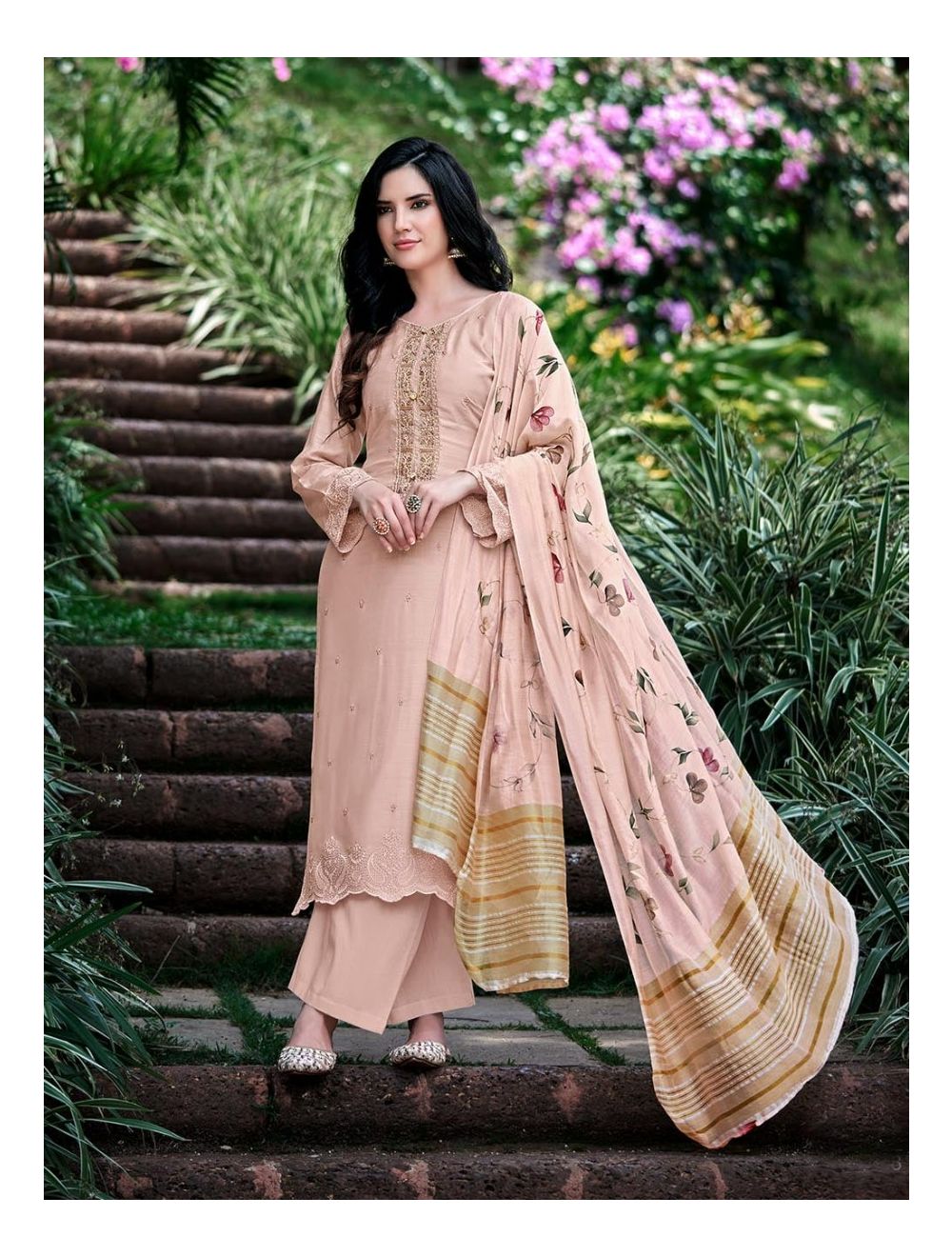Buy Marabout Grey Colour Embroidered Unstitched Dress Material Online at  Best Prices in India - JioMart.