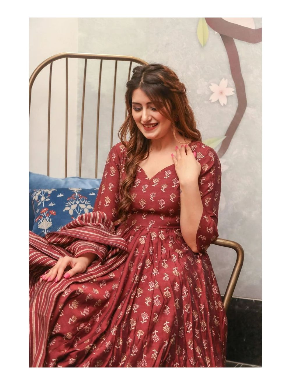 Maroon Palazzo Suit For Women Online at Best Price Rutbaa