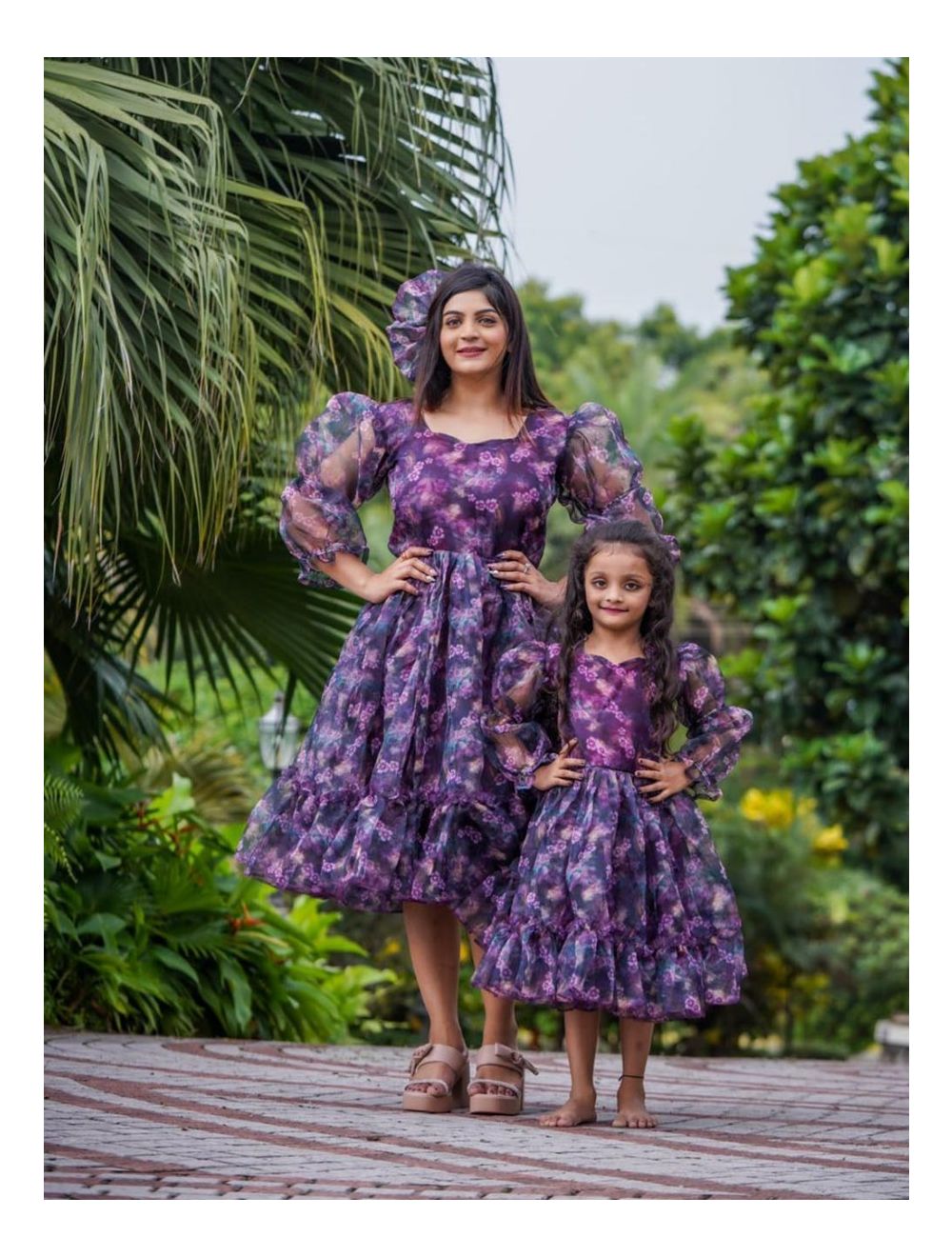 Party Wear Mother Daughter Combo Dress