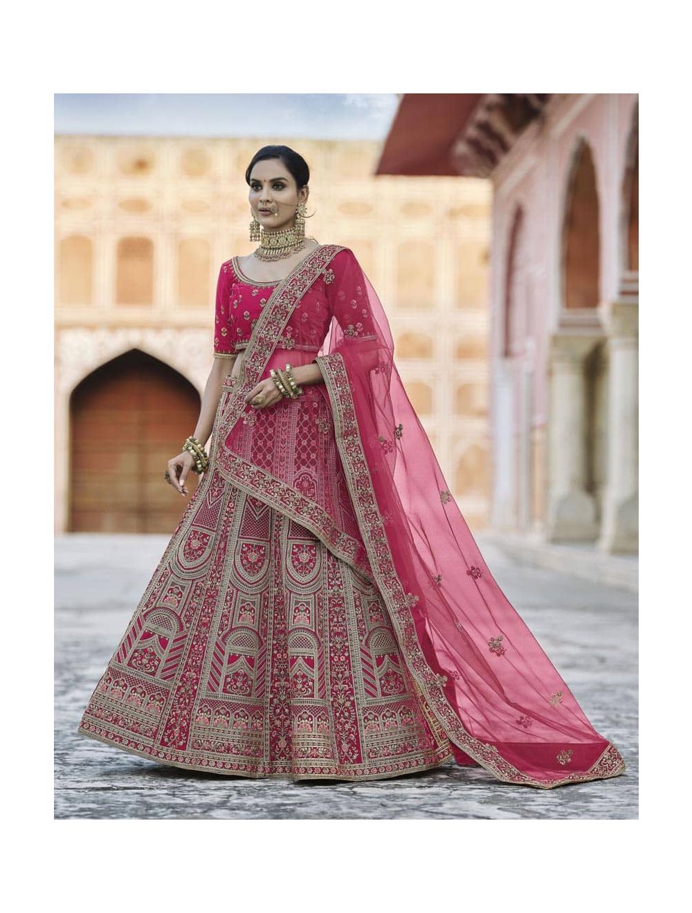 Buy Navy Blue And Pink Lehenga Choli | Wedding Lehenga Choli