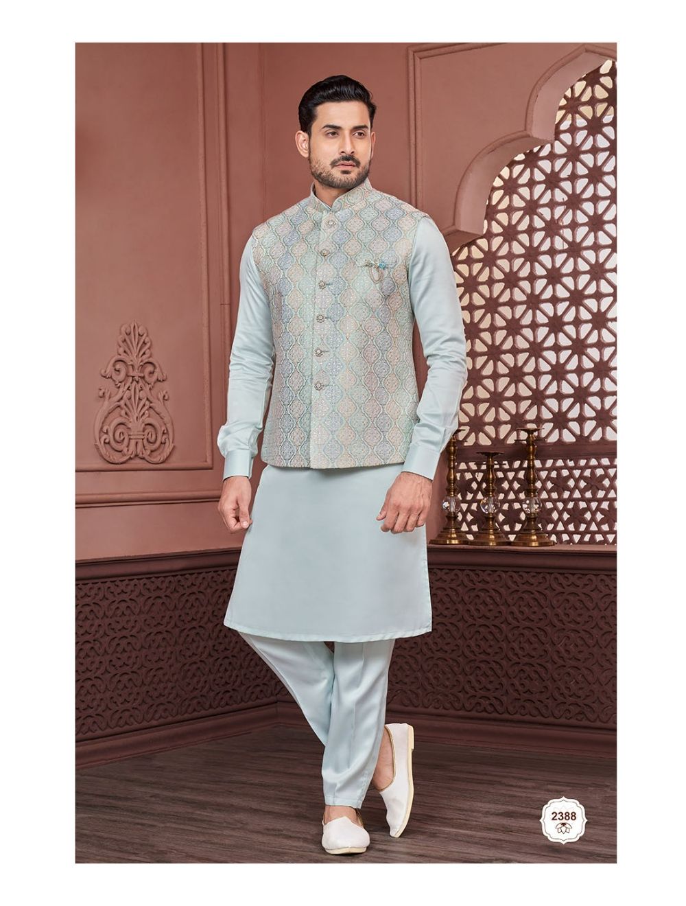 Designer kurta pajama with jacket hotsell