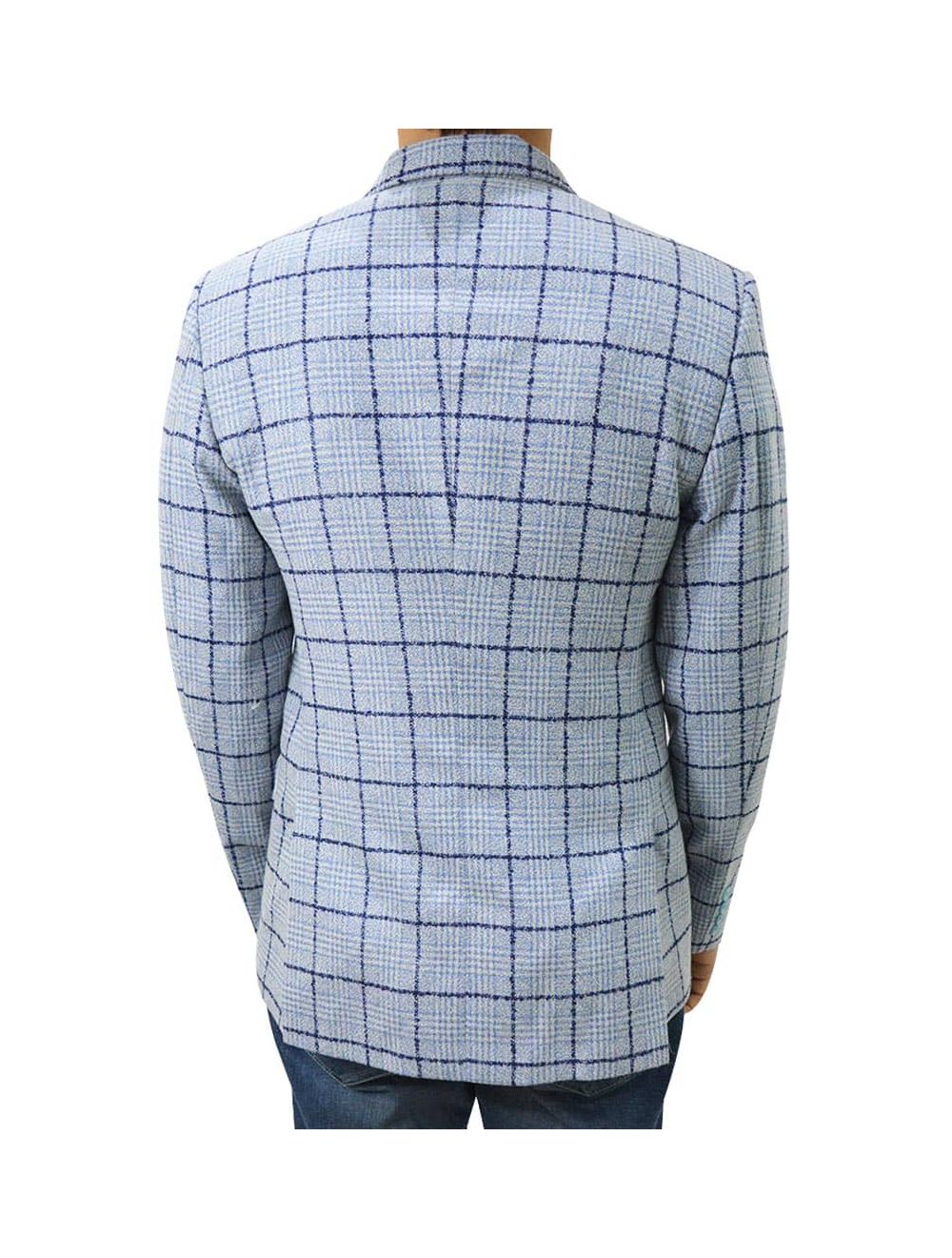 Light Blue Checkered Blazer For Men Online Checkered Blazer