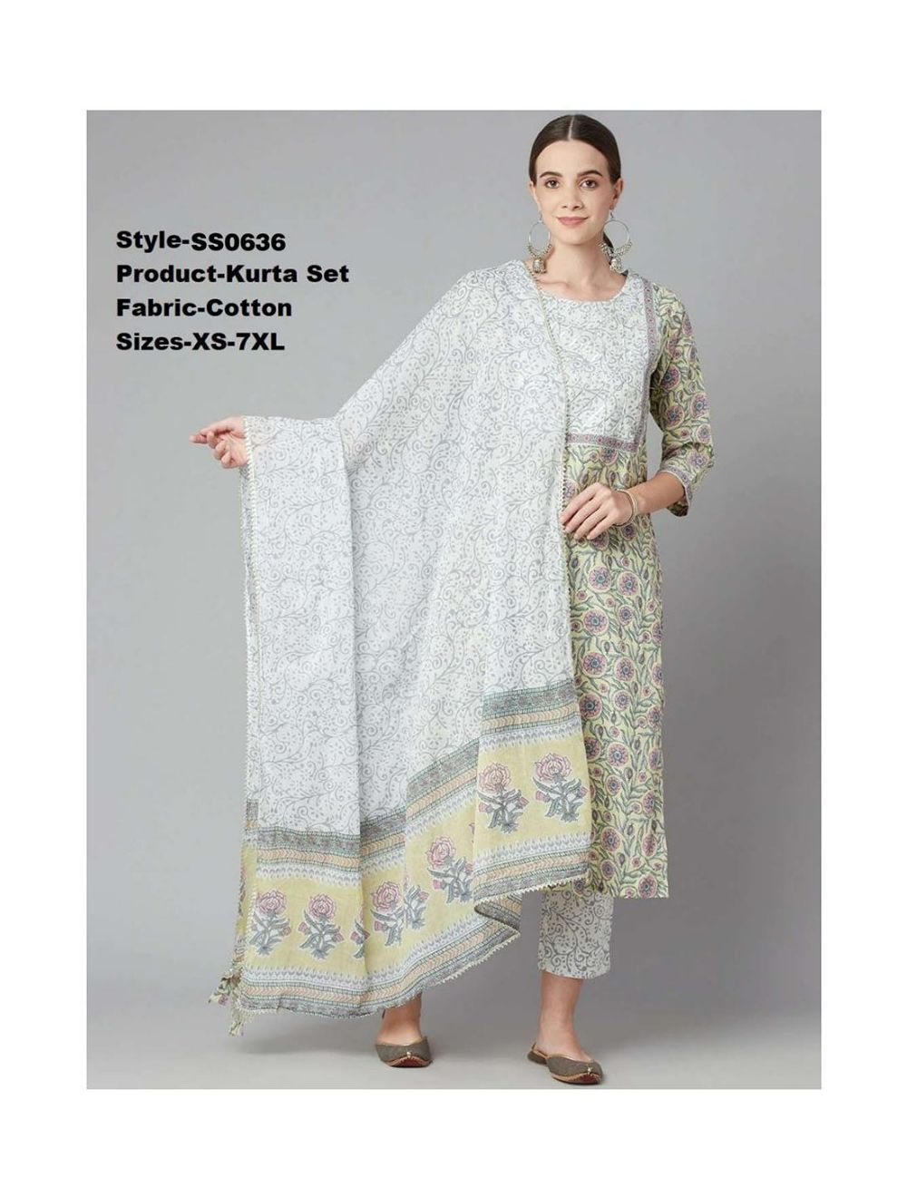 Light Grey Cotton Kurta Set Online at Best Price Rutbaa