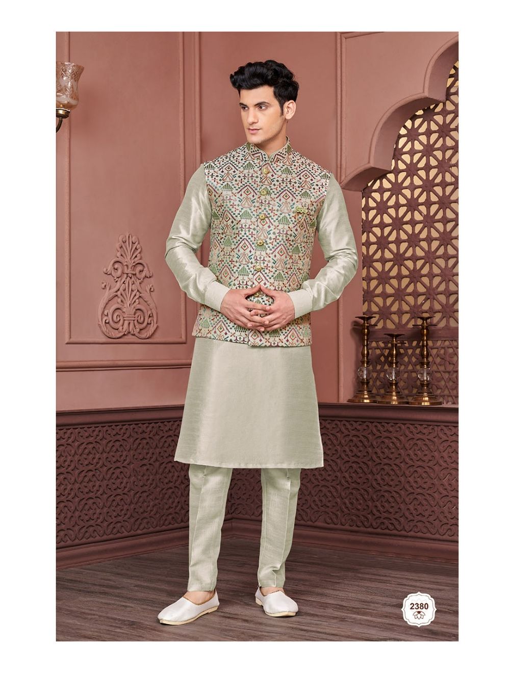 Designer kurta with nehru jacket online