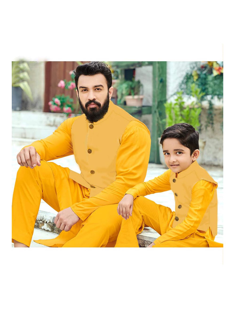 Yellow matching dress outlet