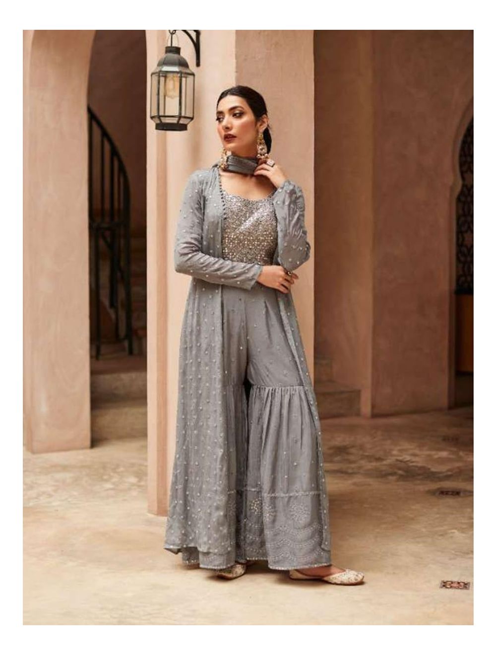 Buy online Round Neck Solid Full Leg Jumpsuit With Jacket from western wear  for Women by Cottinfab for ₹1479 at 60% off | 2023 Limeroad.com