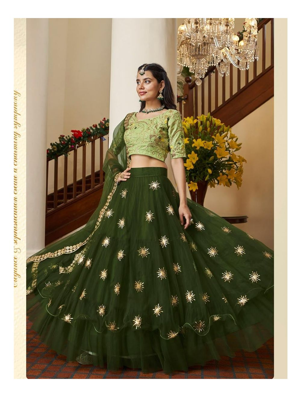 Peacock Blue Golden Zari Thread, Stone and Kundan work Crop Top Design –  Seasons Chennai