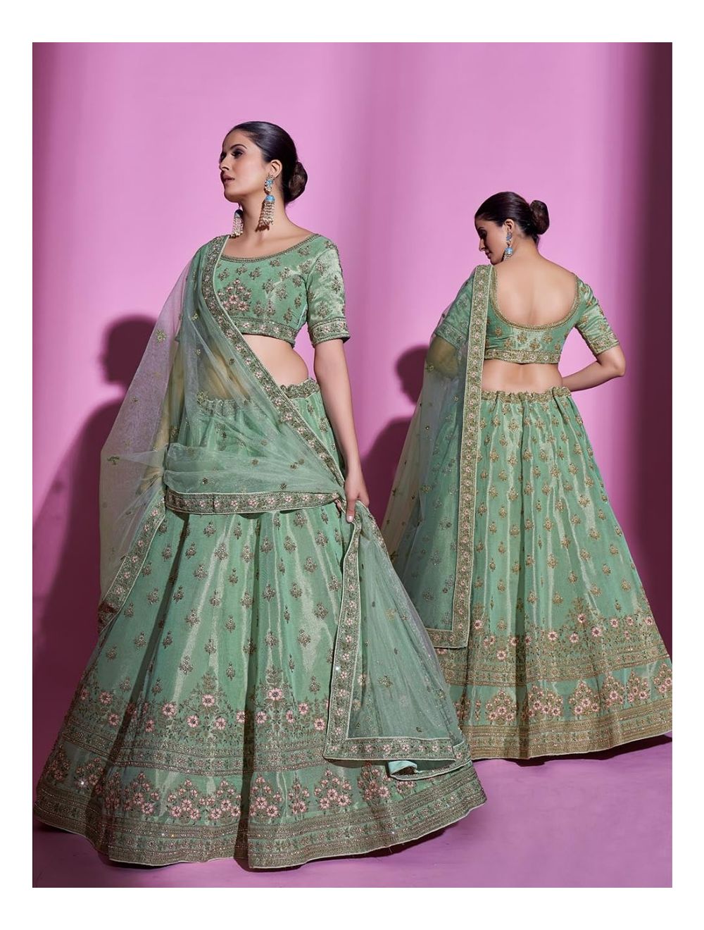 Buy Hina Khan Bollywood Designer Lehenga Choli With Chain Stitch Work  Wedding Lehenga Choli Party Wear Lehenga Choli Indian Women,lengha Skirt  Online in India - Etsy