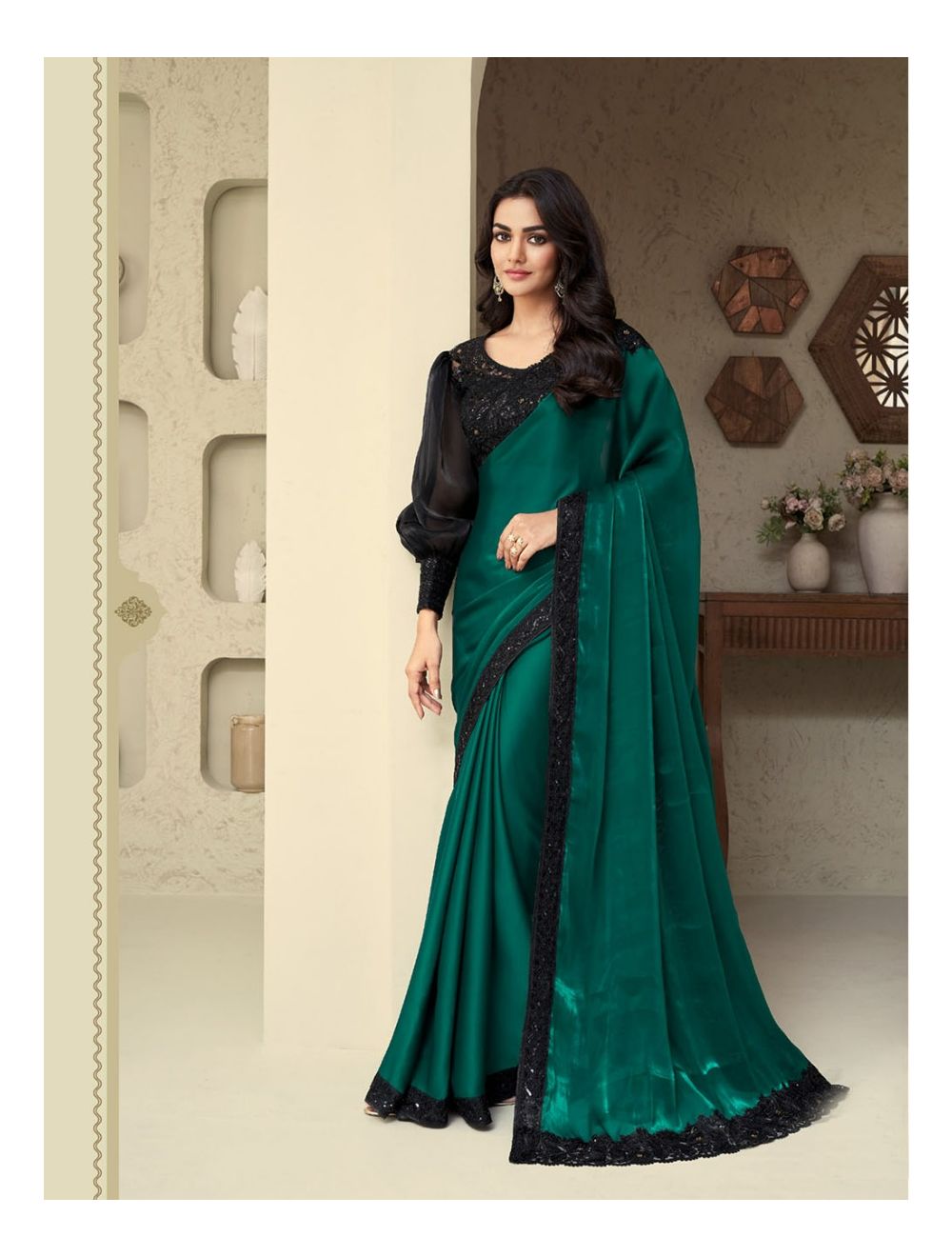 Owing to rich industrial experience in this domain, we are involved in  offering best quality of Designer Sarees. … | Party wear sarees, Saree  designs, Saree wedding