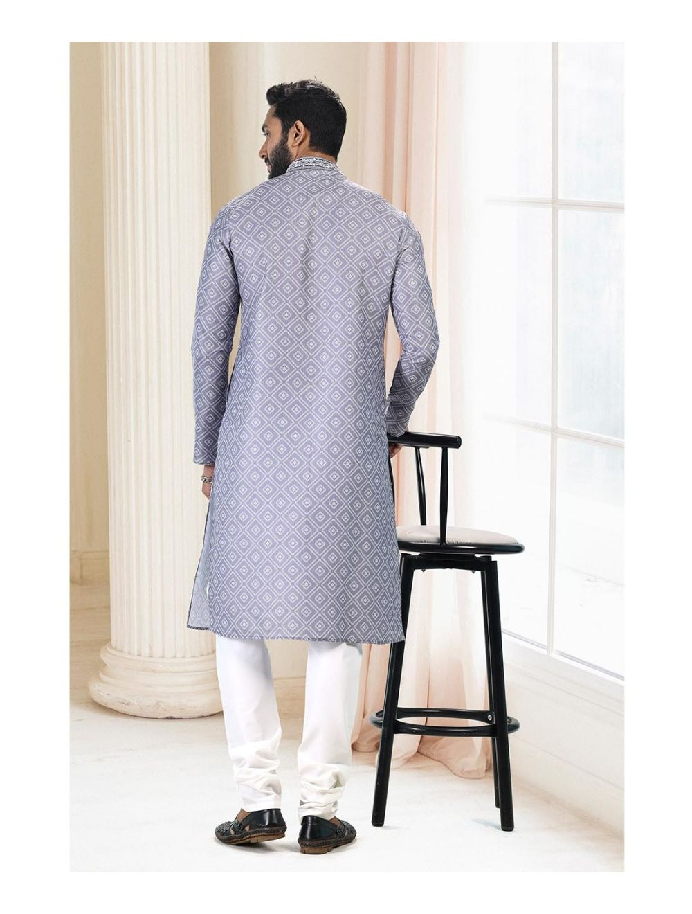 Kurta Pajama Online Buy Gray Straight Kurta Pajama
