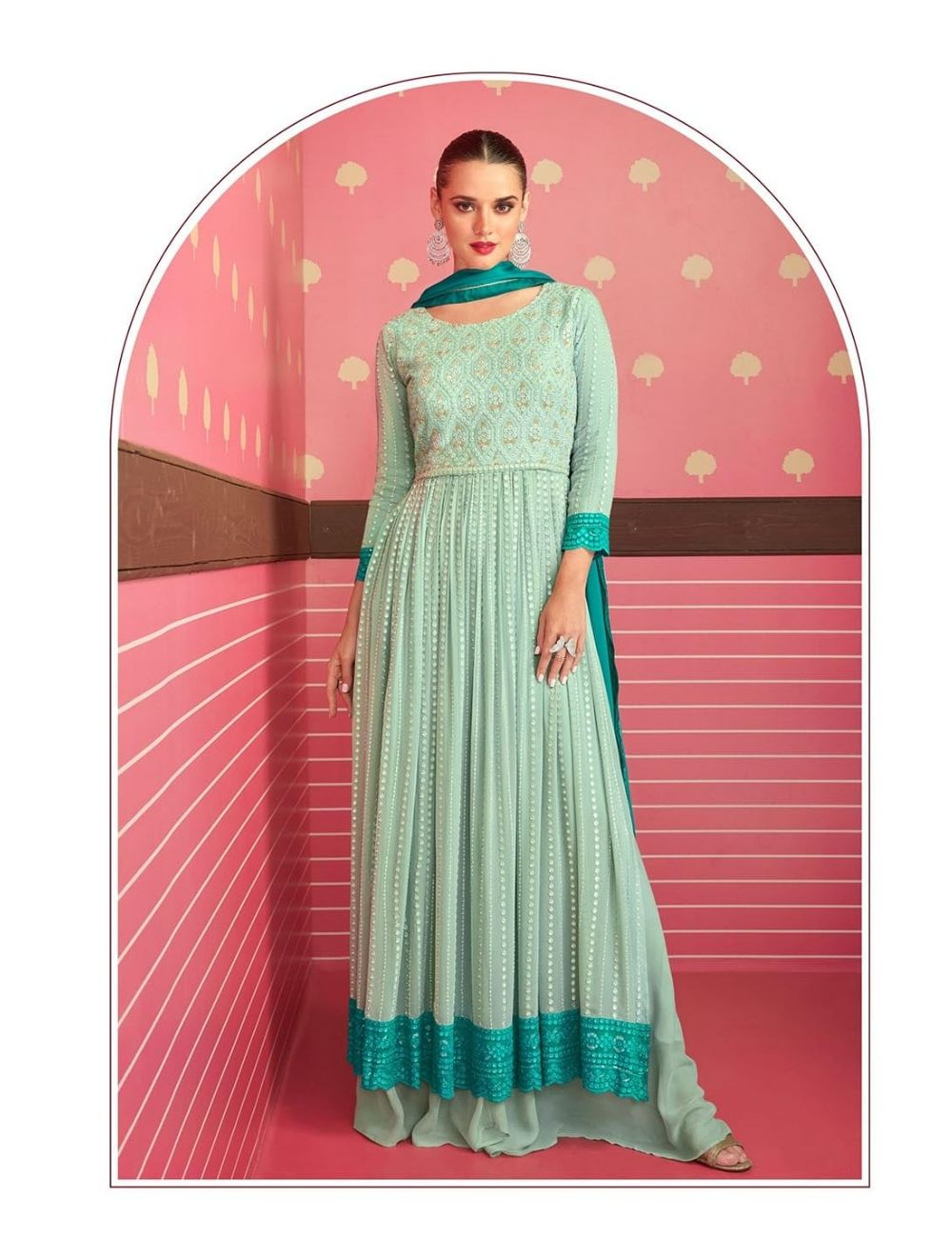 Buy Green Silk Embroidered Sequin Halter Neck Gown For Women by Shruti S  Online at Aza Fashions.