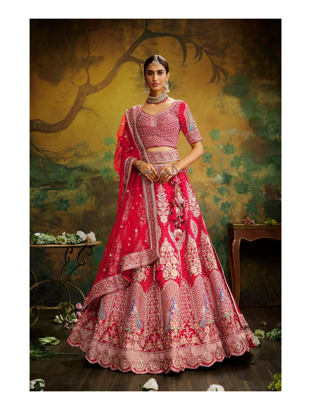 Weddings 2024 Semi-Stitched Indian Ethnic Designer Velvet Embroidered Bridal  Lehenga, Size: Free Size at Rs 10499 in Surat