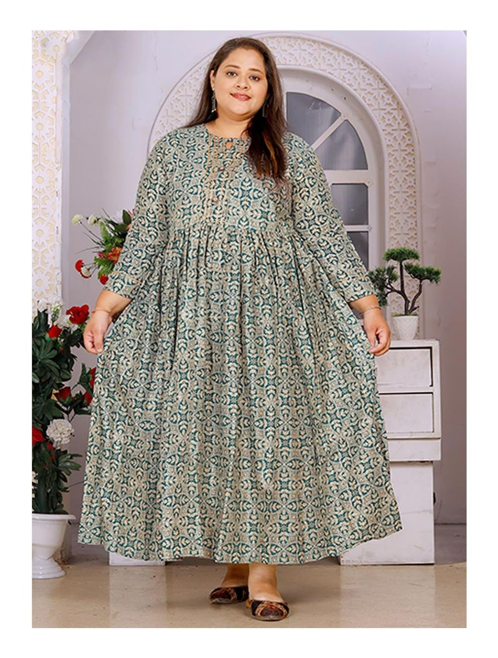 Elina fashion Plus Size Womens With Pant | Velvet Embroidered Anarkali  Kurta Kurtis Dress For Women Tops Tunic at Amazon Women's Clothing store