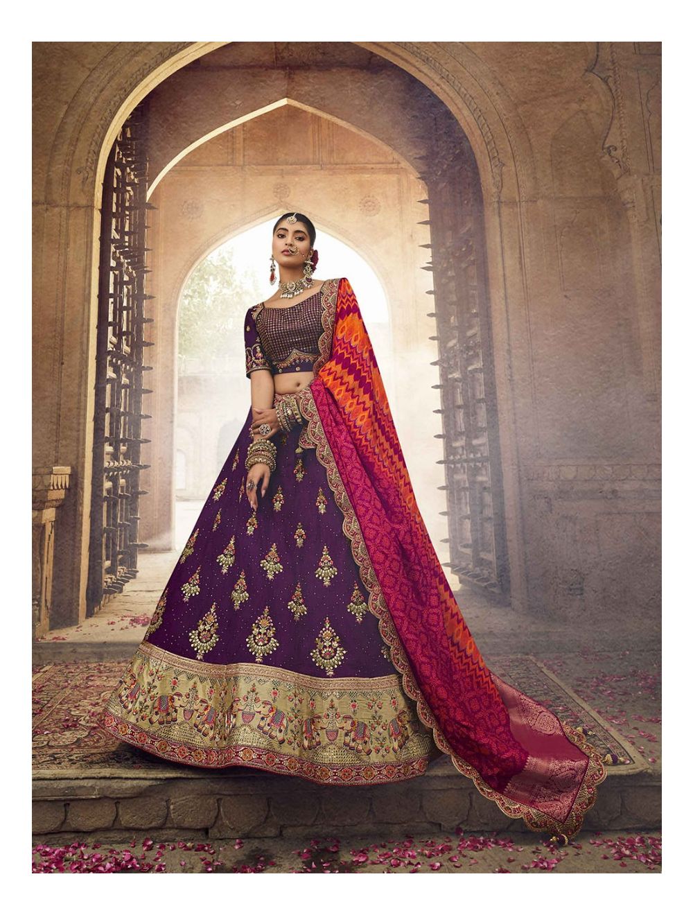 Buy Indian Bridal Lehenga Choli | Designer Wedding Lehengas Online UK:  Lavender