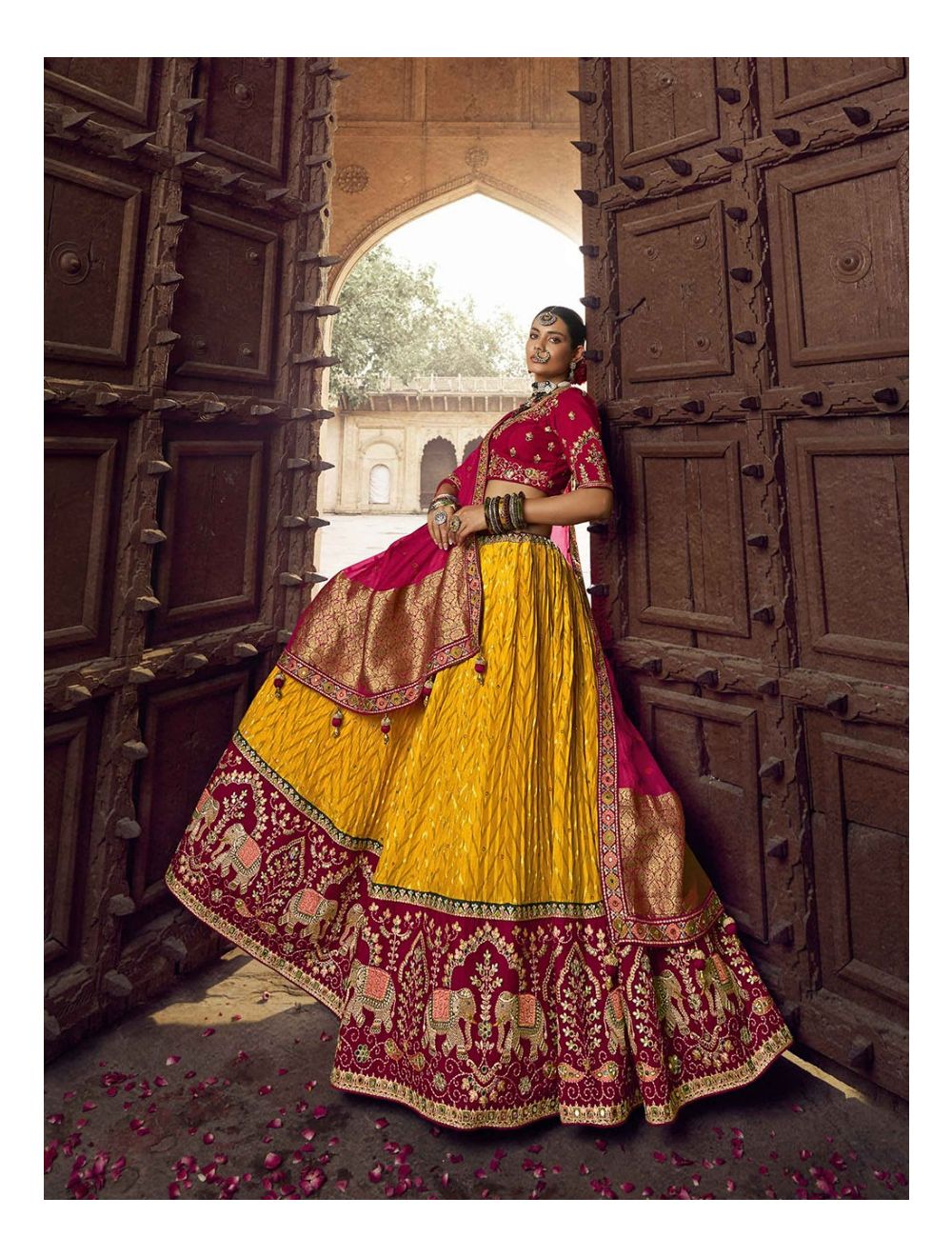 Buy a Yellow Wedding Lehenga On Rutbaa