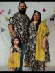 Noir Vine Angrakha Family Matching Dresses Combo