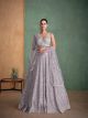 Onion Pink Georgette Heavy Embroidered Lehenga