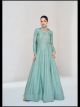 Blue Designer Floor Length Gown With Dupatta
