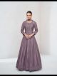 Mauve Designer Floor Length Gown With Dupatta