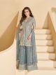 Grey Elegant and Stylish Sharara Dress