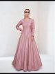 Pink Designer Floor Length Gown With Dupatta