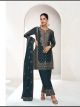 Teal Blue Heavy Embroidered Pant Style Suit