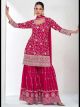 Rani Chinnon Silk Sharara Suit