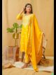 Yellow Lucknowi Embroidered Suit