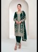 Premium Silk Floral Embroidered Suit.