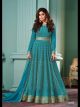 Turquoise Bollywood Anarkali Gown Dress