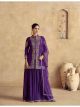 Purple Elegant Looking Sharara Suit