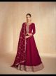 Maroon Floor Length Elegant Anarkali Suit