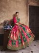 Peach Wedding Lehenga Chunni