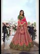 Mauve pure silk lehenga choli with dupatta