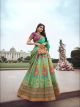 Green silk lehenga choli for wedding