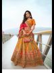 Orange silk lehenga choli for wedding